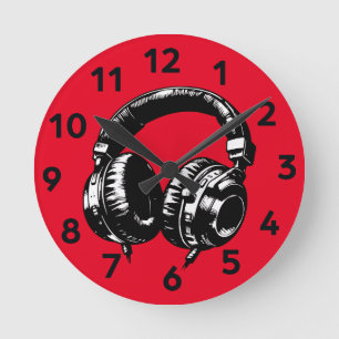 Zwarte muziek koptelefoons DJ Ronde Klok