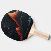 Zwarte muziek Sterrenhemel Tafeltennisbatje (Zijkant)
