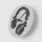 zwarte muziekhoofdtelefoon ronde klok (Hoek)