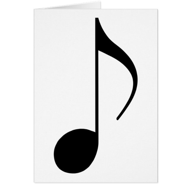 zwarte muzieknoot (Voorkant)