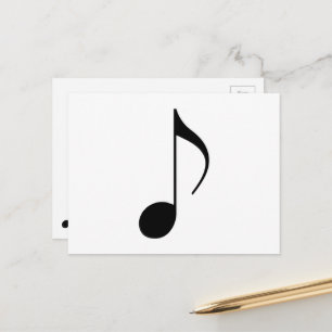 zwarte muzieknoot briefkaart