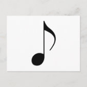 zwarte muzieknoot briefkaart (Voorkant)