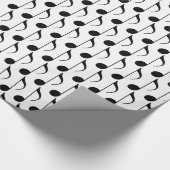 zwarte muzieknoot cadeaupapier (Hoek)