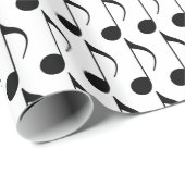 zwarte muzieknoot cadeaupapier (Rol Hoek)