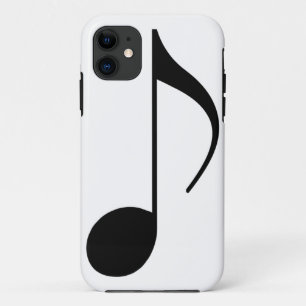 zwarte muzieknoot iPhone 11 hoesje