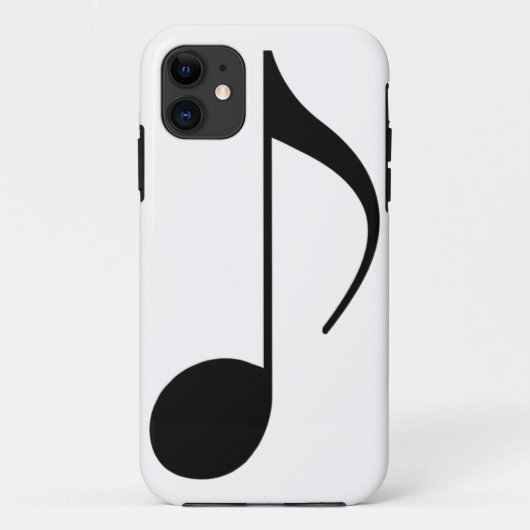 zwarte muzieknoot Case-Mate iPhone case (Achterkant)