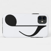 zwarte muzieknoot Case-Mate iPhone case (Achterkant (horizontaal))