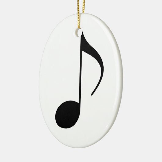 zwarte muzieknoot keramisch ornament (Links)