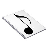 zwarte muzieknoot notitieboek (Rechterzijde)