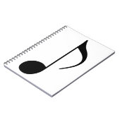 zwarte muzieknoot notitieboek (Linkerzijde)