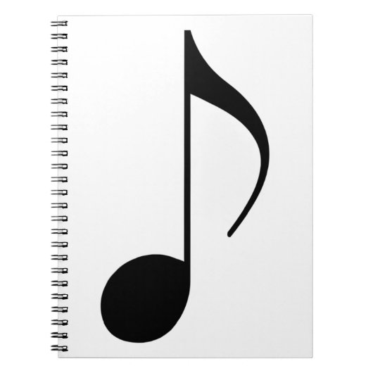 zwarte muzieknoot notitieboek (Voorkant)
