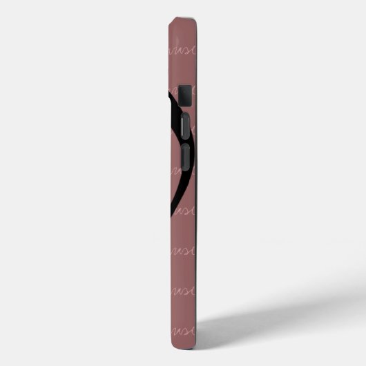 zwarte muzieknoot op maat Case-Mate iPhone case (Achterkant / Links)