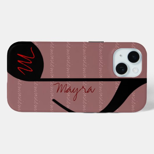 zwarte muzieknoot op maat Case-Mate iPhone case (Achterkant (horizontaal))