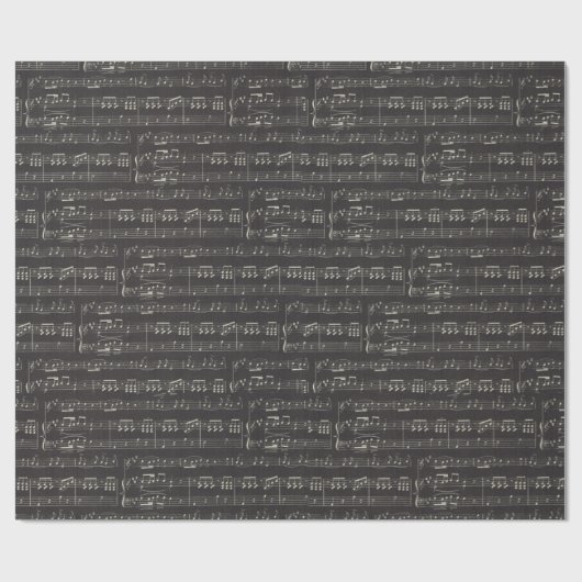  zwarte muzieknoot Pattern Musician Tissue Cadeaupapier (Vlak)