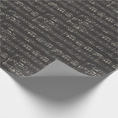  zwarte muzieknoot Pattern Musician Tissue Cadeaupapier (Hoek)