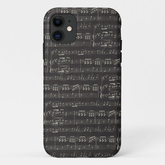  zwarte muzieknoot Pattern Musicus Case-Mate iPhone Case (Achterkant)