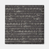  zwarte muzieknoot Pattern Musicus Magneet (Voorkant)