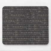  zwarte muzieknoot Pattern Musicus Muismat (Voorkant)