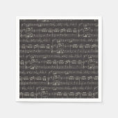 zwarte muzieknoot Pattern Musicus Servet (Voorkant)