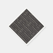 zwarte muzieknoot Pattern Musicus Servet (Hoek)