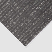 zwarte muzieknoot Pattern Musicus Tissuepapier (Detail)