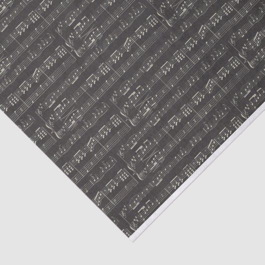  zwarte muzieknoot Pattern Musicus Tissuepapier (Detail)