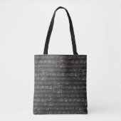  zwarte muzieknoot Pattern Musicus Tote Bag (Voorkant)