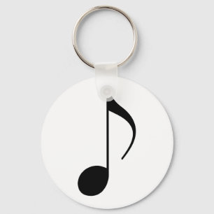 zwarte muzieknot sleutelhanger