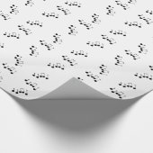 Zwarte Muzieknoten Cadeaupapier (Hoek)