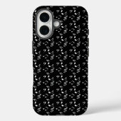 zwarte muzieknoten Case-Mate iPhone case (Achterkant)
