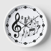 Zwarte Muzieknoten in de ovale vorm (Voorkant)