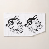 Zwarte Muzieknoten in de ovale vorm Bad Handdoek (Handdoek)