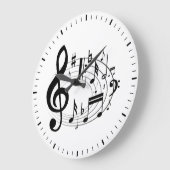 Zwarte Muzieknoten in de ovale vorm Grote Klok (Hoek)