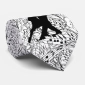 ZWARTE MUZIEKNOTEN MET DANCTERENDE STROPDAS (Opgerold)