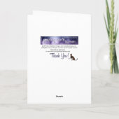 Zwarte Muzieknoten Modern Bedankt Wenskaart (Achterkant)