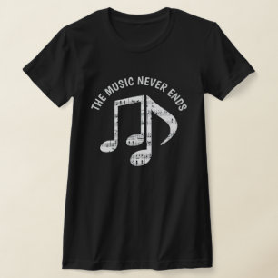 Zwarte Muzieknoten T-shirt