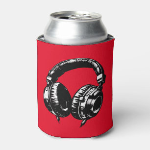 Zwarte Muzieks Headphones DJ Blikjeskoeler
