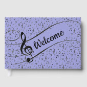 Zwarte Muzikale gepersonaliseerd Gastenboek (Voorkant)