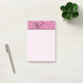 Zwarte muzikale personalisatie post-it® notes (Kantoor)