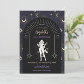 Zwarte Mystic Weegschaal Zodiac 21e Verjaardag Kaart (Staand voorkant)