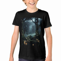 Zwarte mystieke bos T-shirt