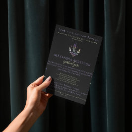 Zwarte mystieke holografische Spirituele kristalle Flyer