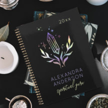 Zwarte mystieke holografische Spirituele kristalle