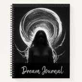 Zwarte Mystieke Vrouwen Dream Journal Meditatie Notitieboek (Voorkant)