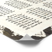 Zwarte 'n White Damask Pink Wedding Seding Chart Poster (Hoek)