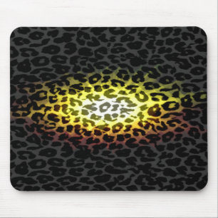 Zwarte naadloze dierlijke afdrukstructuur van luip muismat