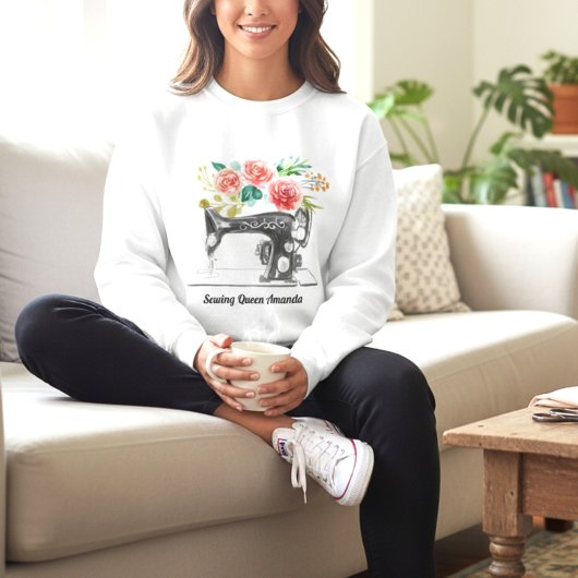 Zwarte Naaimachine Steek Naaister Trui