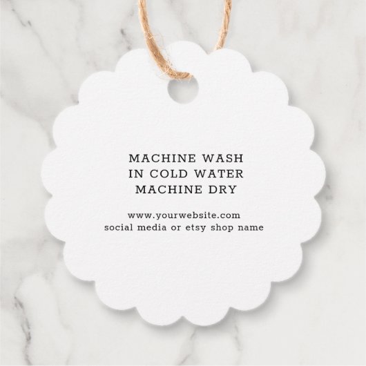 Zwarte naaimachine Tailor Boutique Bedankjes Labels (Achterkant)