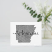 Zwarte naam Arkansas Shaped  Gray Chalkboard Briefkaart (Staand voorkant)