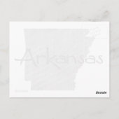 Zwarte naam Arkansas Shaped  Gray Chalkboard Briefkaart (Achterkant)